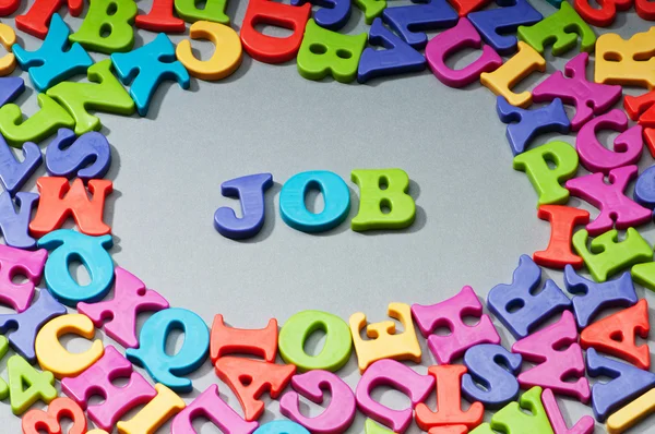 Concetto di occupazione con lettere sullo sfondo — Foto Stock