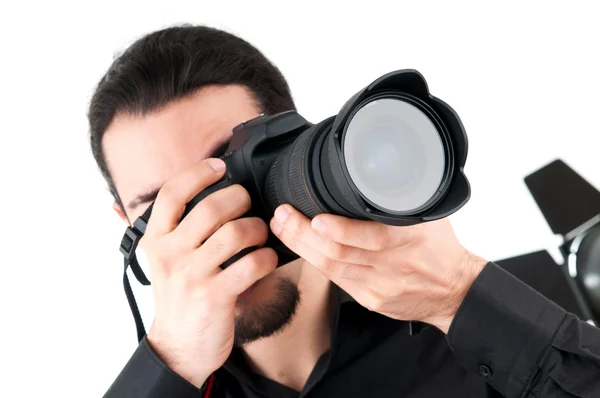 Photographer with the digital camera Stock Photo