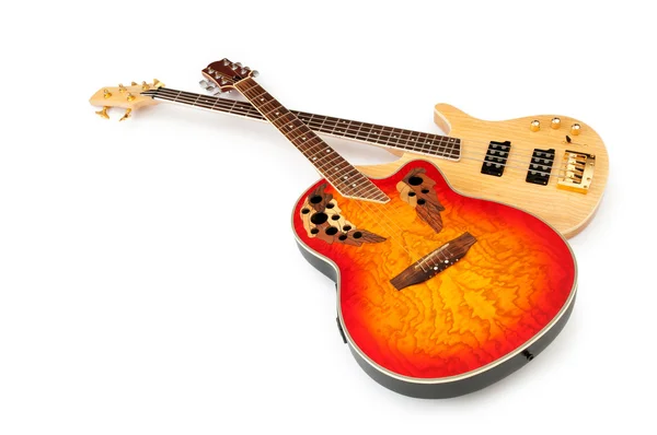Beyaz arka plan üzerinde izole müzik gitar — Stok fotoğraf