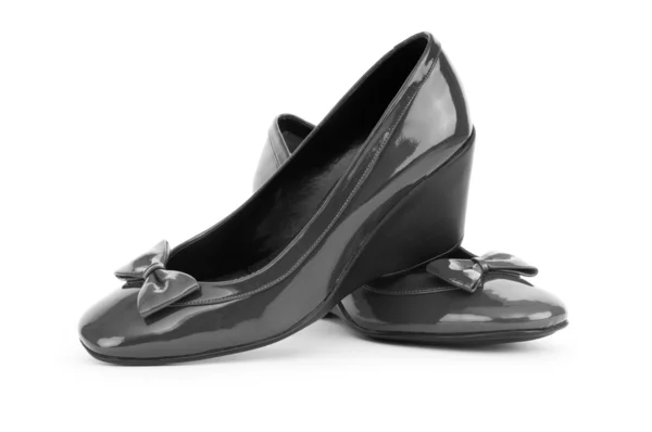 Zapatos negros aislados sobre fondo blanco — Foto de Stock