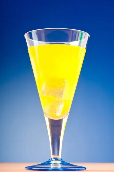 Colourful cocktail in glasses with ice — Stock Photo, Image