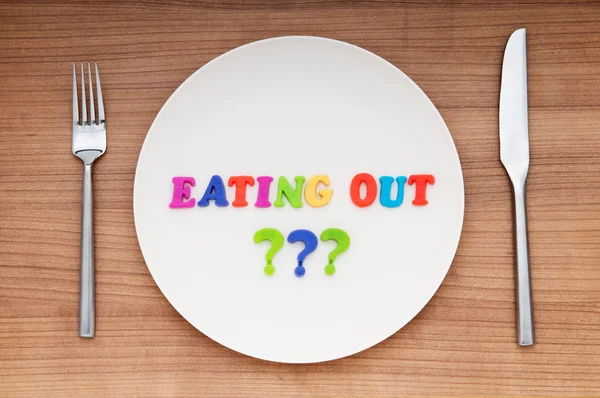 stock image Plate with letters on the white background