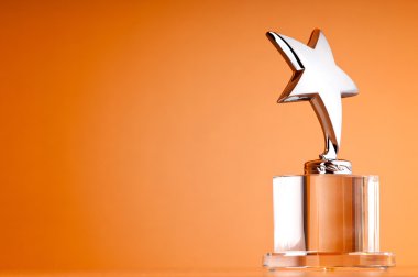 Star award against gradient background clipart