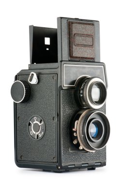 vintage film kamera üzerinde beyaz izole