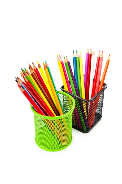 Colourful pencils isolated on the white — Stock Photo, Image