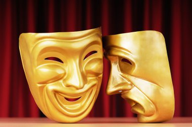 Masks with the theatre concept clipart