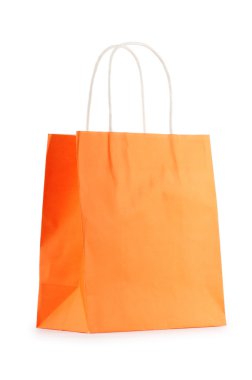 Colourful paper shopping bags isolated on white clipart