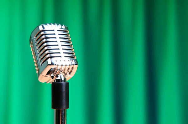 Audio microphone against the background — Stock Photo, Image