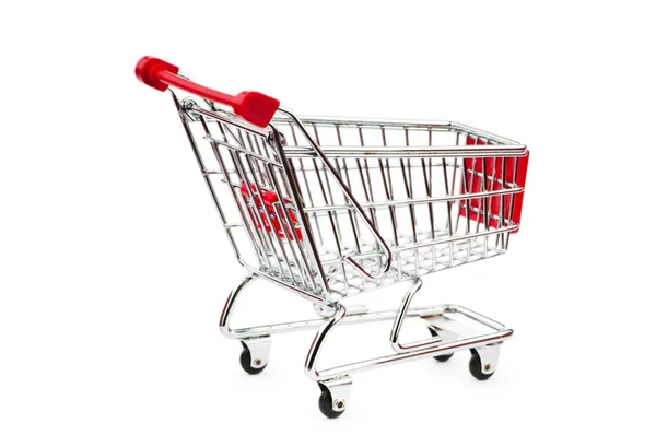Shopping cart against the white background Stock Photo