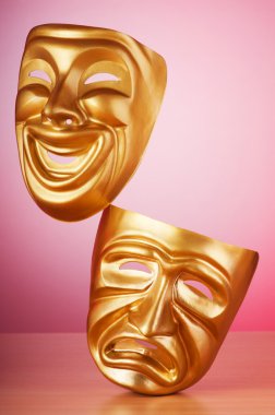 Masks with the theatre concept clipart