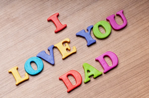 Ich liebe dich, Papa, Worte auf dem Hintergrund — Stockfoto