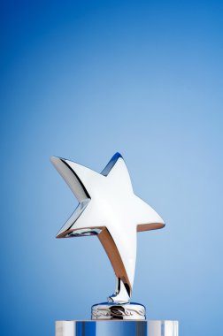 Star award against gradient background clipart