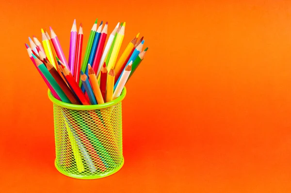 Colourful pencils on the background — Stock Photo, Image
