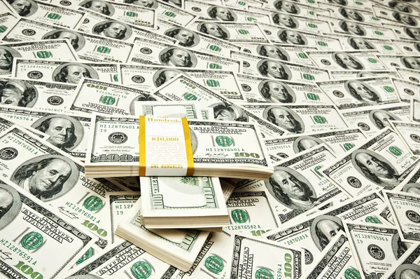 stock image Background made of many dollars