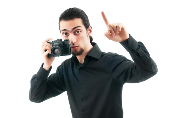 Fotógrafo con cámara digital —  Fotos de Stock