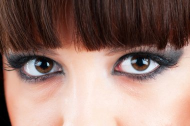 Close up of woman eye clipart