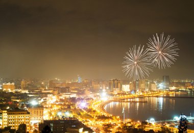 Fireworks uygulamasında Bakü, Azerbaycan