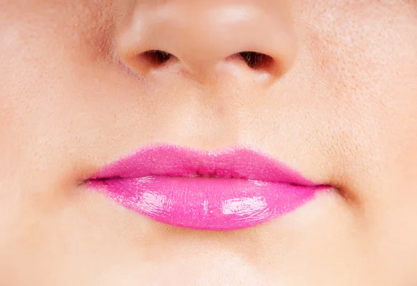 Close up van vrouw lippen — Stockfoto
