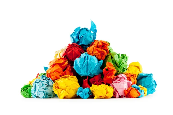 Koncepcja recylcing z dużą ilością kolorów papieru — Zdjęcie stockowe