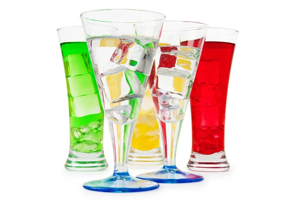 Bunter Cocktail in Gläsern — Stockfoto