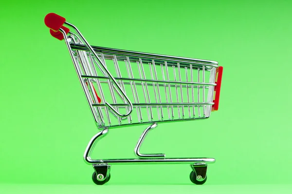 Shopping cart against the background — Stock Photo, Image