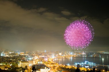 Fireworks in Baku, Azerbaijan clipart