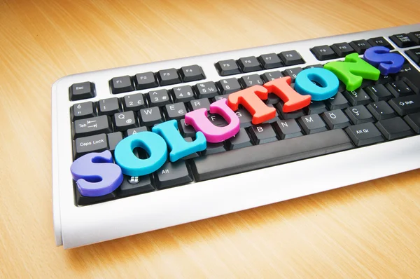 Concepto de solución con teclado — Foto de Stock