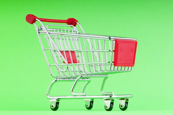 Shopping cart against the background — Stock Photo, Image