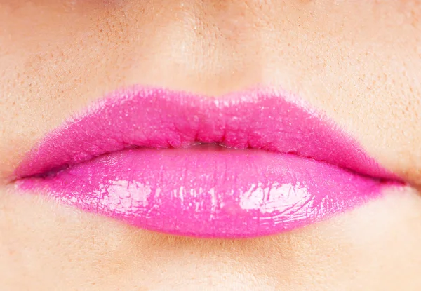 Fechar de lábios de mulher — Fotografia de Stock