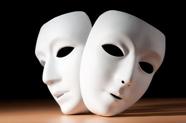 Masken mit Theaterkonzept lizenzfreie Stockfotos