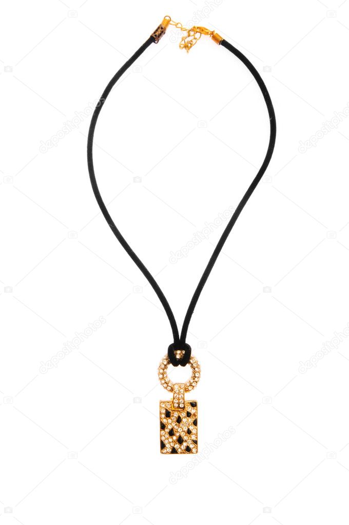Elegant necklace isolated on the white background