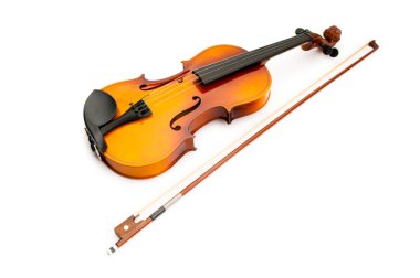 Violin isolated on the white clipart