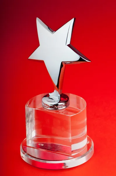 Star award against curtain background — Stock Photo, Image