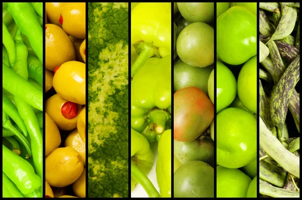 Colaj de multe fructe și legume — Fotografie, imagine de stoc
