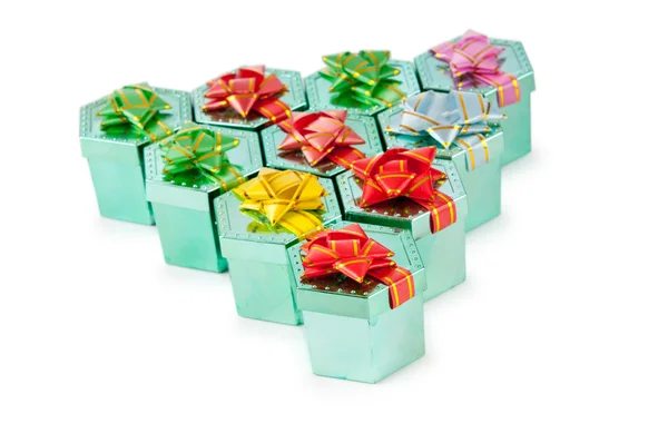 Pudełka na prezenty w koncepcji świętowania — Zdjęcie stockowe