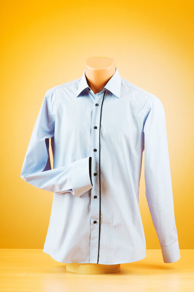 Male shirt against gradient background