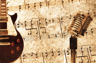 Vintage music concept clipart