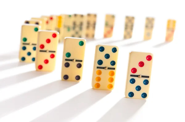 Domino effect with many pieces — Stock Photo, Image