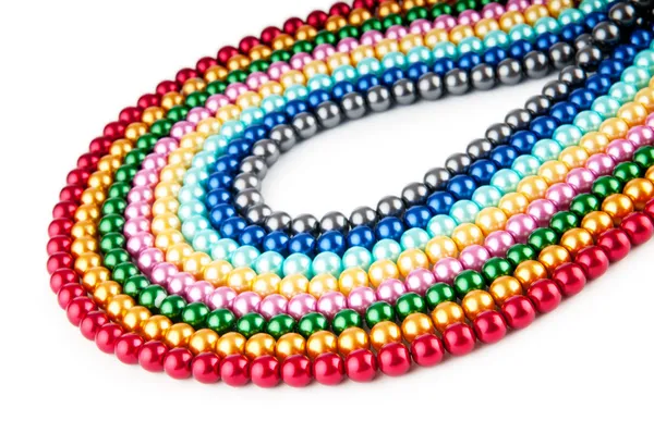 抽象与色彩缤纷的珍珠项链 — 图库照片
