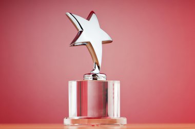 Star award against gradient background clipart