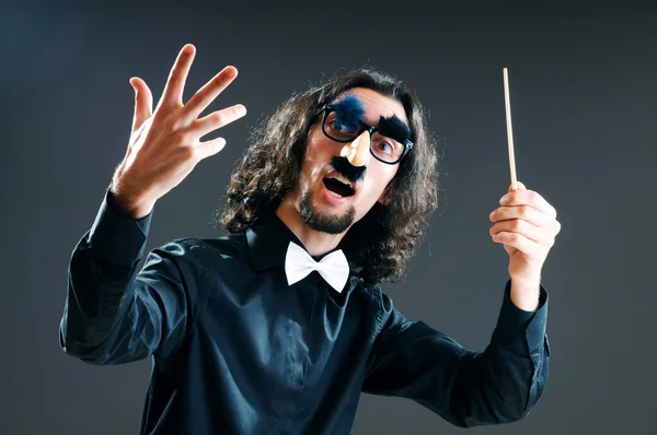 Musikkonzept mit leidenschaftlichem Dirigenten — Stockfoto
