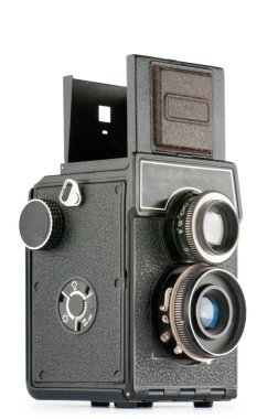 vintage film kamera üzerinde beyaz izole