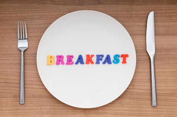 stock image Plate with letters on the white background