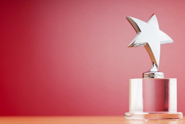 Star award against gradient background clipart