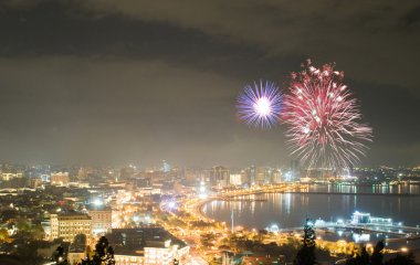 Fireworks uygulamasında Bakü, Azerbaycan