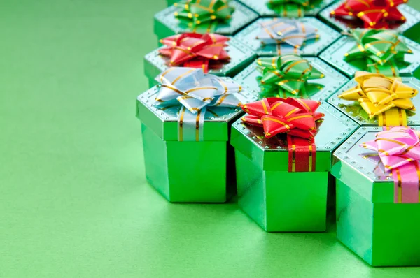 Подарункові коробки в концепції святкування — стокове фото