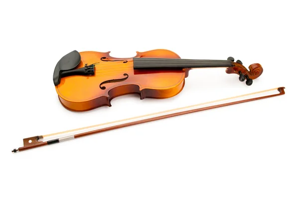 Violin isolerat på vita — Stockfoto