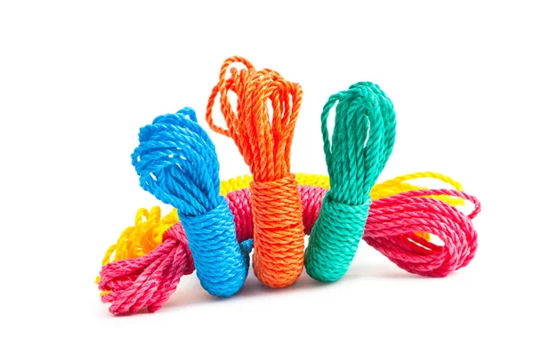 Colourful rope isolated on the white background — Stock Photo, Image