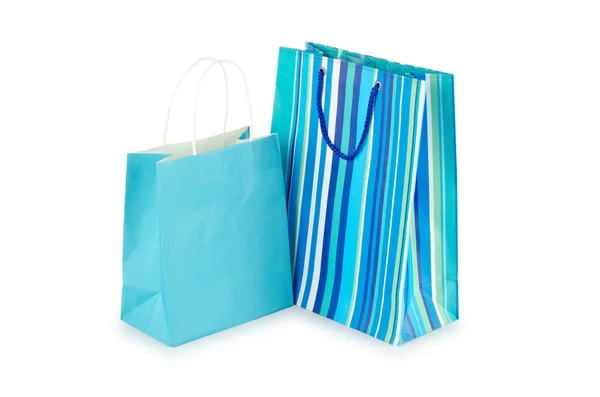 Shopping koncept med väska på vitt — Stockfoto