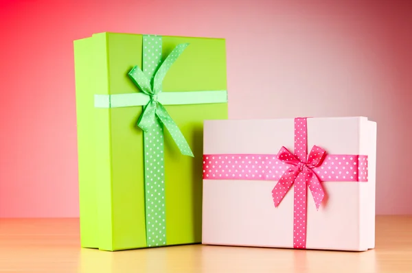 Giftboxes on the background — Stock Photo, Image